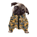 Vintage Sunflower Pattern Print Dog Zip Up Jacket