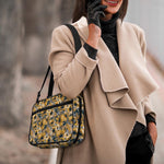 Vintage Sunflower Pattern Print Double Strap Bible Bag
