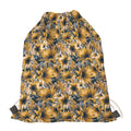 Vintage Sunflower Pattern Print Drawstring Bag