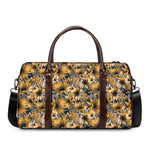 Vintage Sunflower Pattern Print Duffle Bag