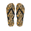 Vintage Sunflower Pattern Print Flip Flops
