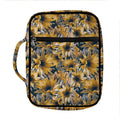 Vintage Sunflower Pattern Print Front Pocket Bible Bag