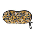 Vintage Sunflower Pattern Print Glasses Case