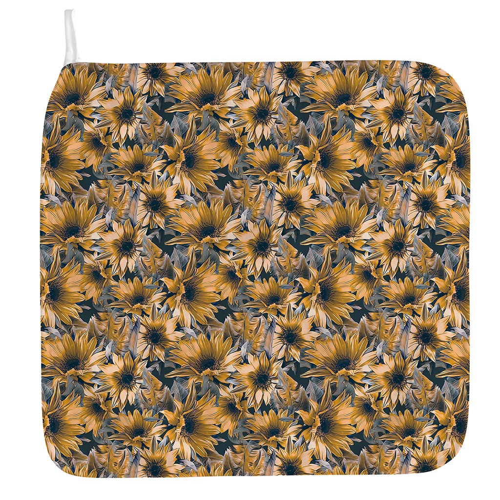 Vintage Sunflower Pattern Print Hand Towel