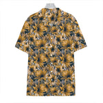 Vintage Sunflower Pattern Print Hawaiian Shirt