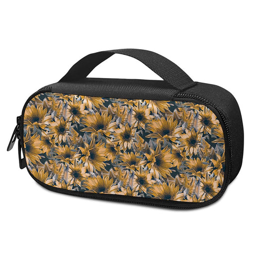 Vintage Sunflower Pattern Print Insulin Cooler Travel Case