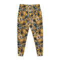 Vintage Sunflower Pattern Print Jogger Pants