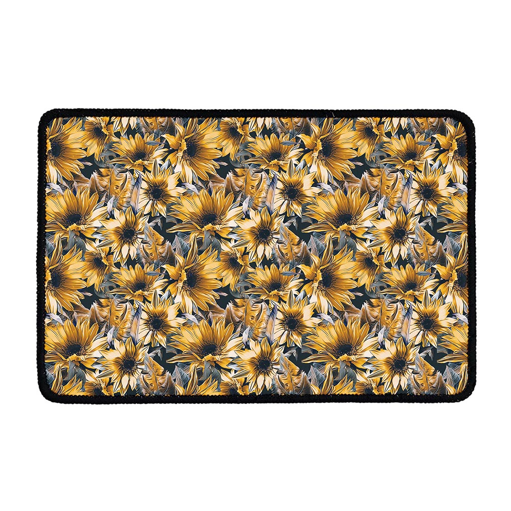 Vintage Sunflower Pattern Print Kitchen Mat