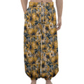 Vintage Sunflower Pattern Print Lantern Pants