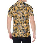 Vintage Sunflower Pattern Print Men's Shirt