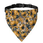 Vintage Sunflower Pattern Print Over The Collar Dog Bandana