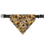 Vintage Sunflower Pattern Print Over The Collar Dog Bandana