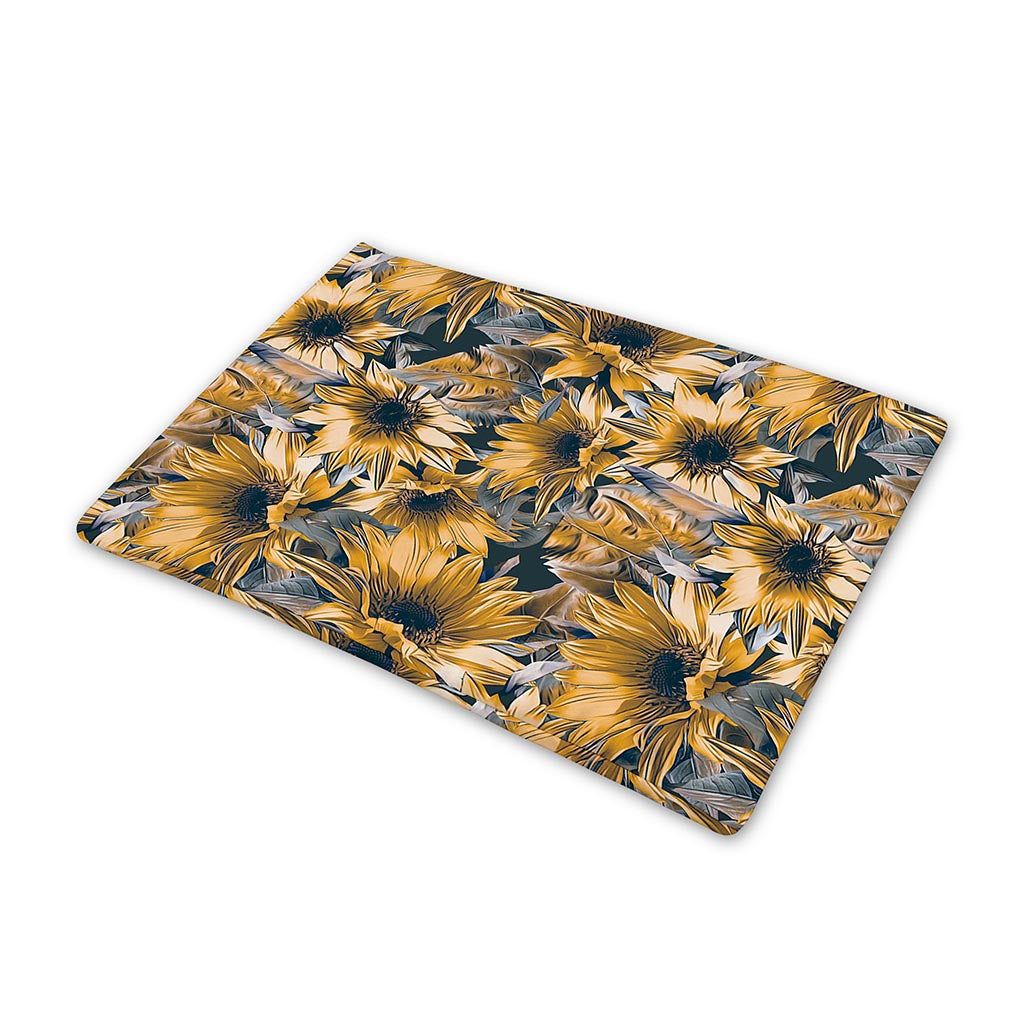 Vintage Sunflower Pattern Print Pet Cooling Mat Cover