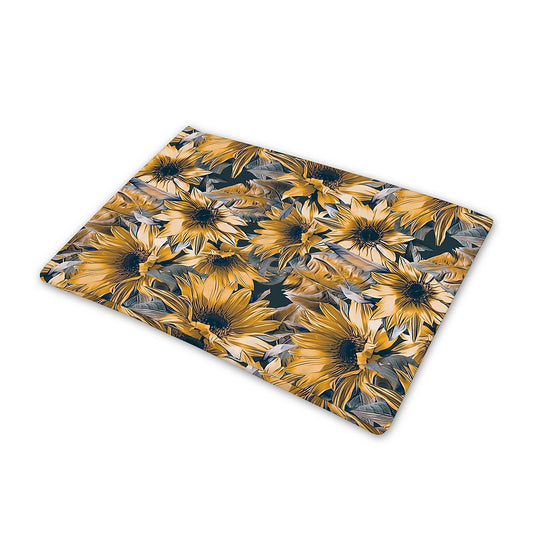 Vintage Sunflower Pattern Print Pet Cooling Mat Cover