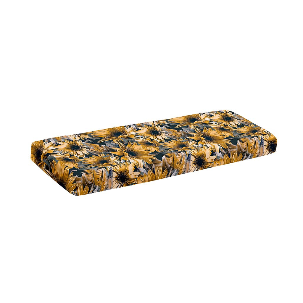 Vintage Sunflower Pattern Print Piano Keyboard Cover