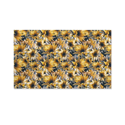 Vintage Sunflower Pattern Print Polyester Flag