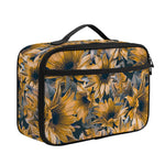 Vintage Sunflower Pattern Print Portable Lunch Bag