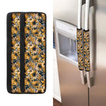 Vintage Sunflower Pattern Print Refrigerator Handle Covers
