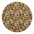 Vintage Sunflower Pattern Print Round Blanket
