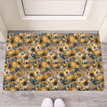 Vintage Sunflower Pattern Print Rubber Doormat