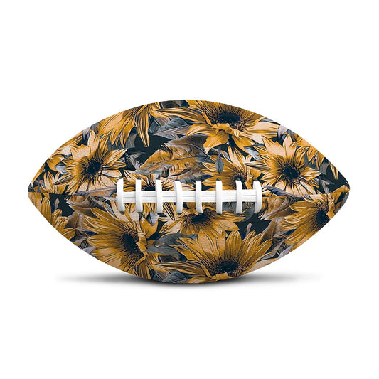 Vintage Sunflower Pattern Print Rugby Ball