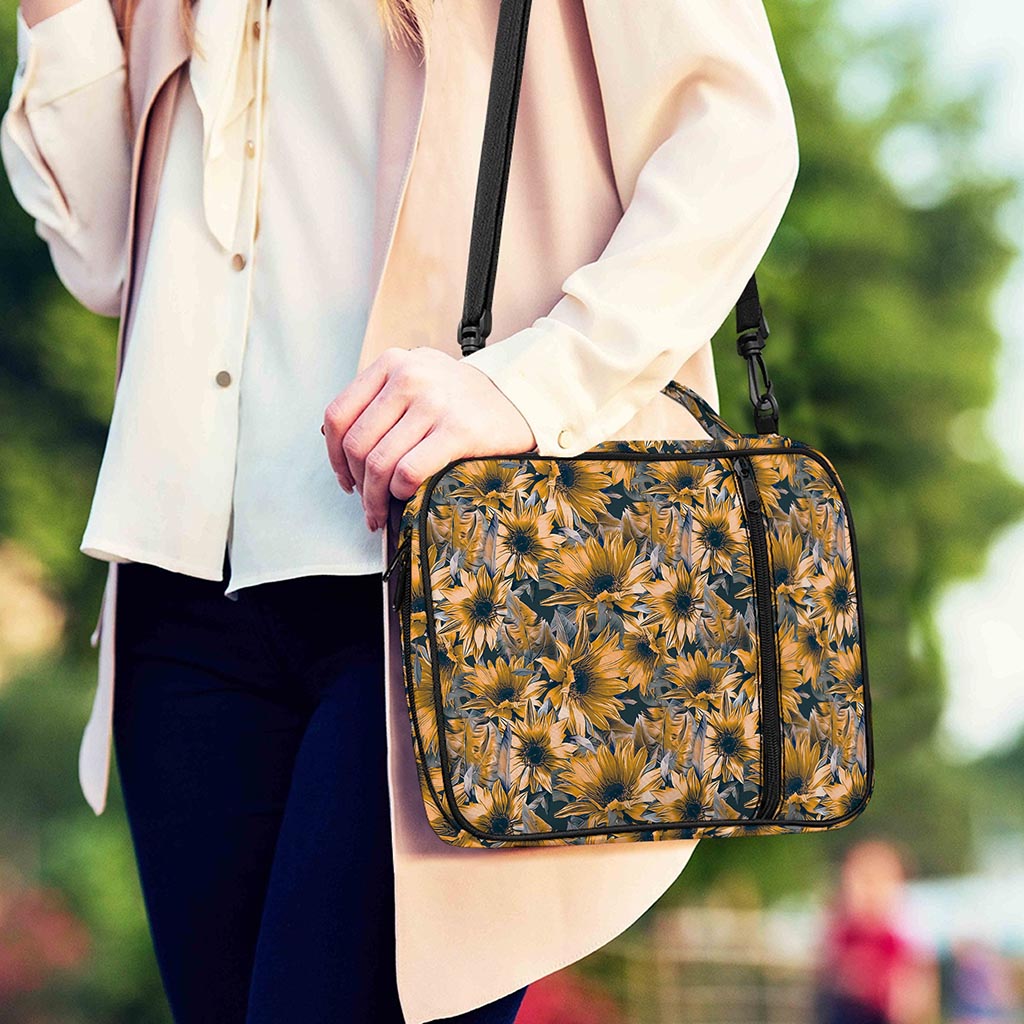Vintage Sunflower Pattern Print Shoulder Strap Bible Bag