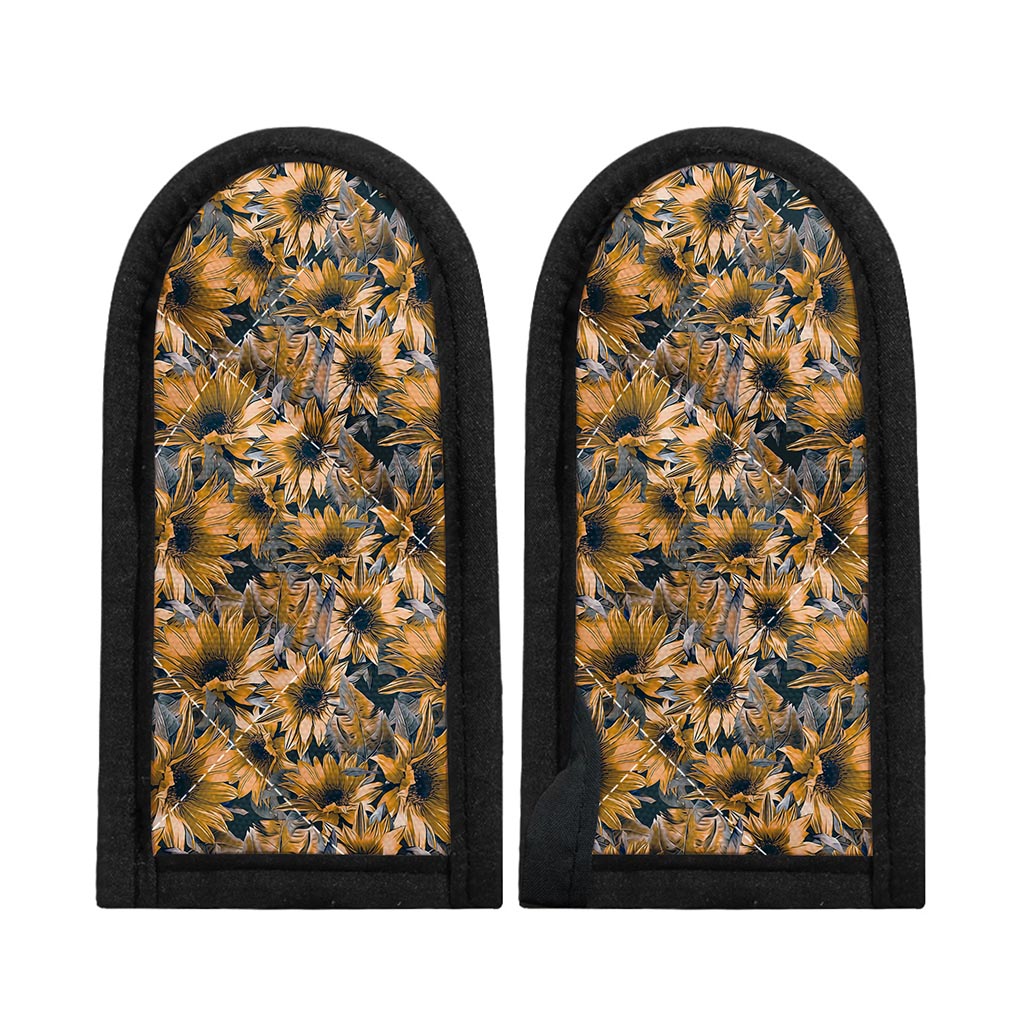 Vintage Sunflower Pattern Print Skillet Handle Cover