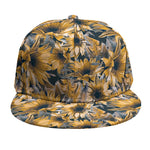 Vintage Sunflower Pattern Print Snapback Cap