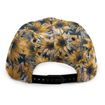 Vintage Sunflower Pattern Print Snapback Cap