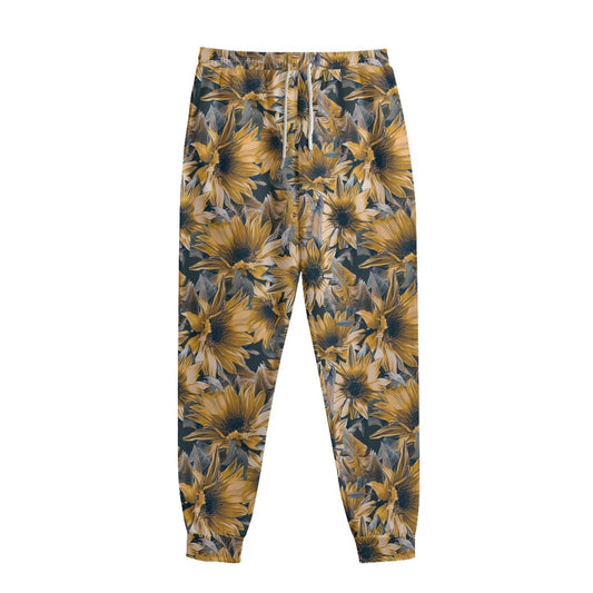 Vintage Sunflower Pattern Print Sweatpants