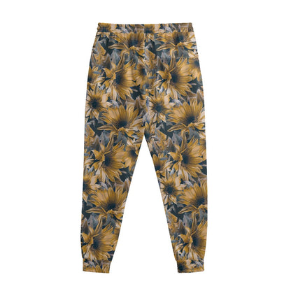 Vintage Sunflower Pattern Print Sweatpants