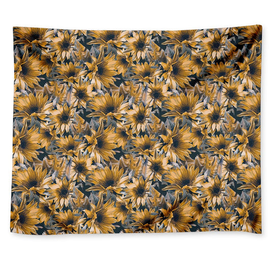 Vintage Sunflower Pattern Print Tapestry