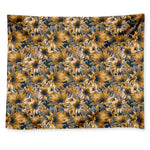 Vintage Sunflower Pattern Print Tapestry