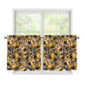 Vintage Sunflower Pattern Print Tier Curtains