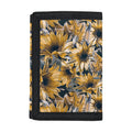 Vintage Sunflower Pattern Print Trifold Wallet