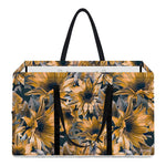 Vintage Sunflower Pattern Print Utility Tote Bag