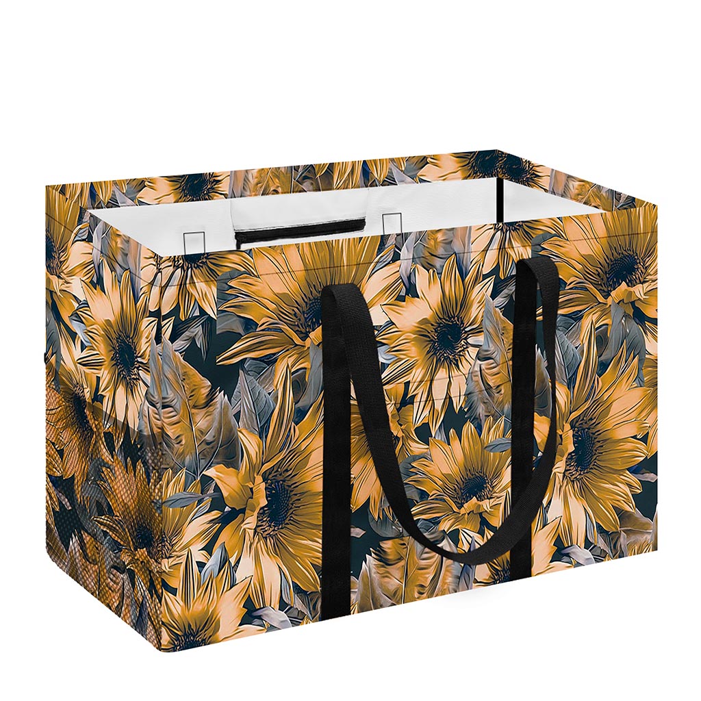 Vintage Sunflower Pattern Print Utility Tote Bag