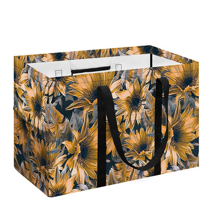 Vintage Sunflower Pattern Print Utility Tote Bag