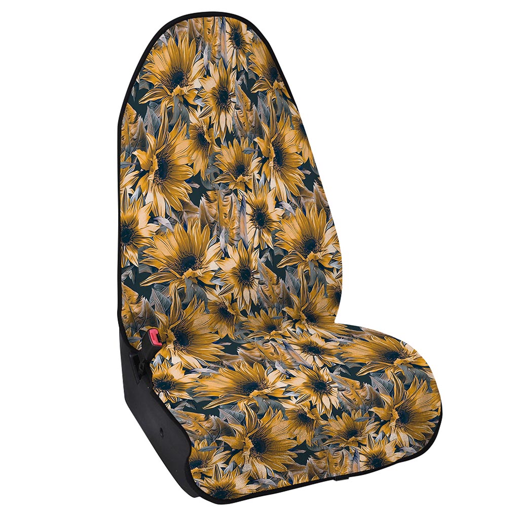 Vintage Sunflower Pattern Print Waterproof Car Seat Cover