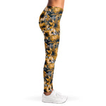 Vintage Sunflower Pattern Print Women's Leggings