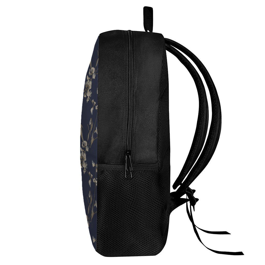 Vintage Sweet Pea Pattern Print 17 Inch Backpack