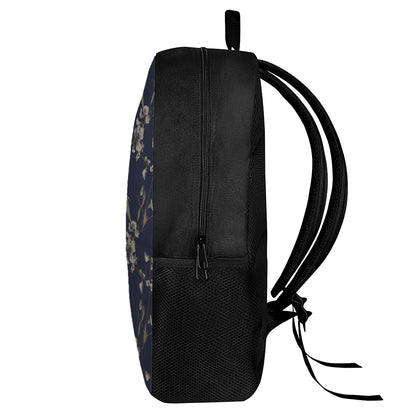 Vintage Sweet Pea Pattern Print 17 Inch Backpack