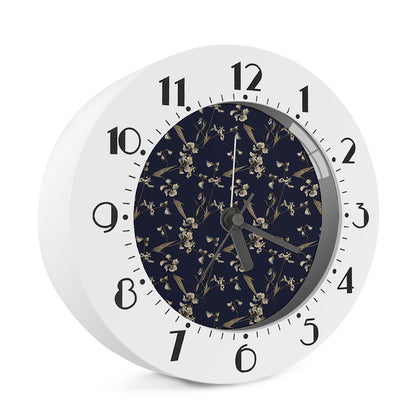 Vintage Sweet Pea Pattern Print Alarm Clock