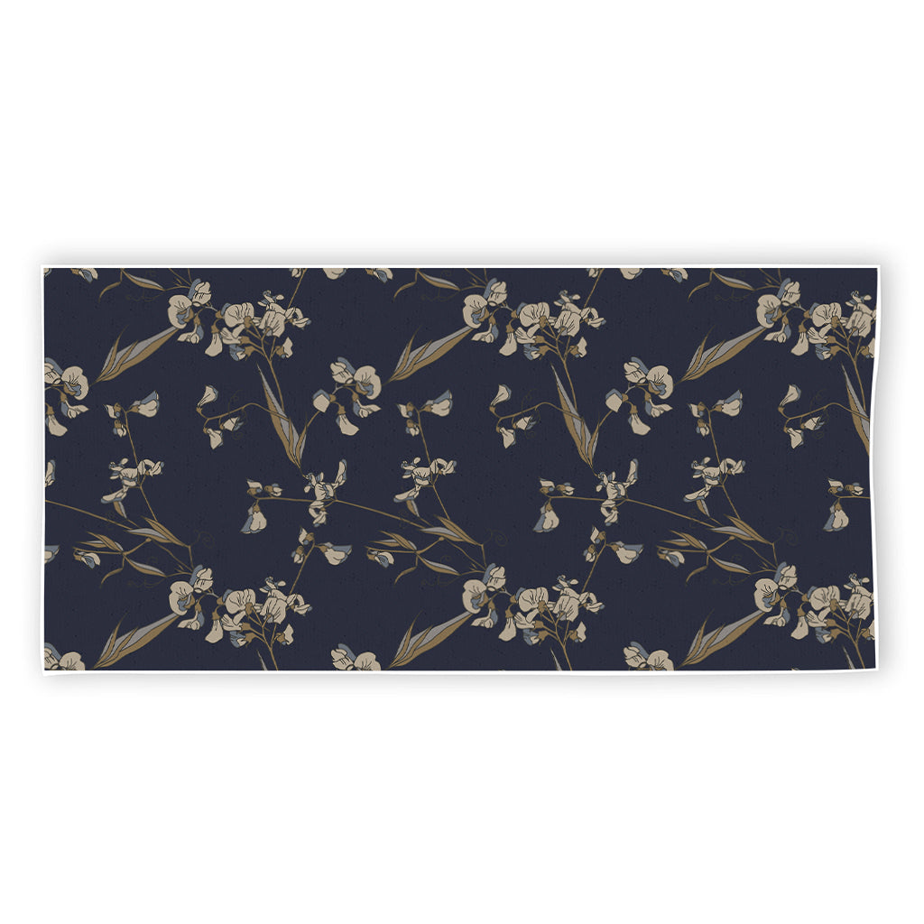 Vintage Sweet Pea Pattern Print Beach Towel