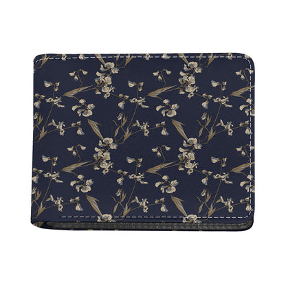 Vintage Sweet Pea Pattern Print Bifold Wallet