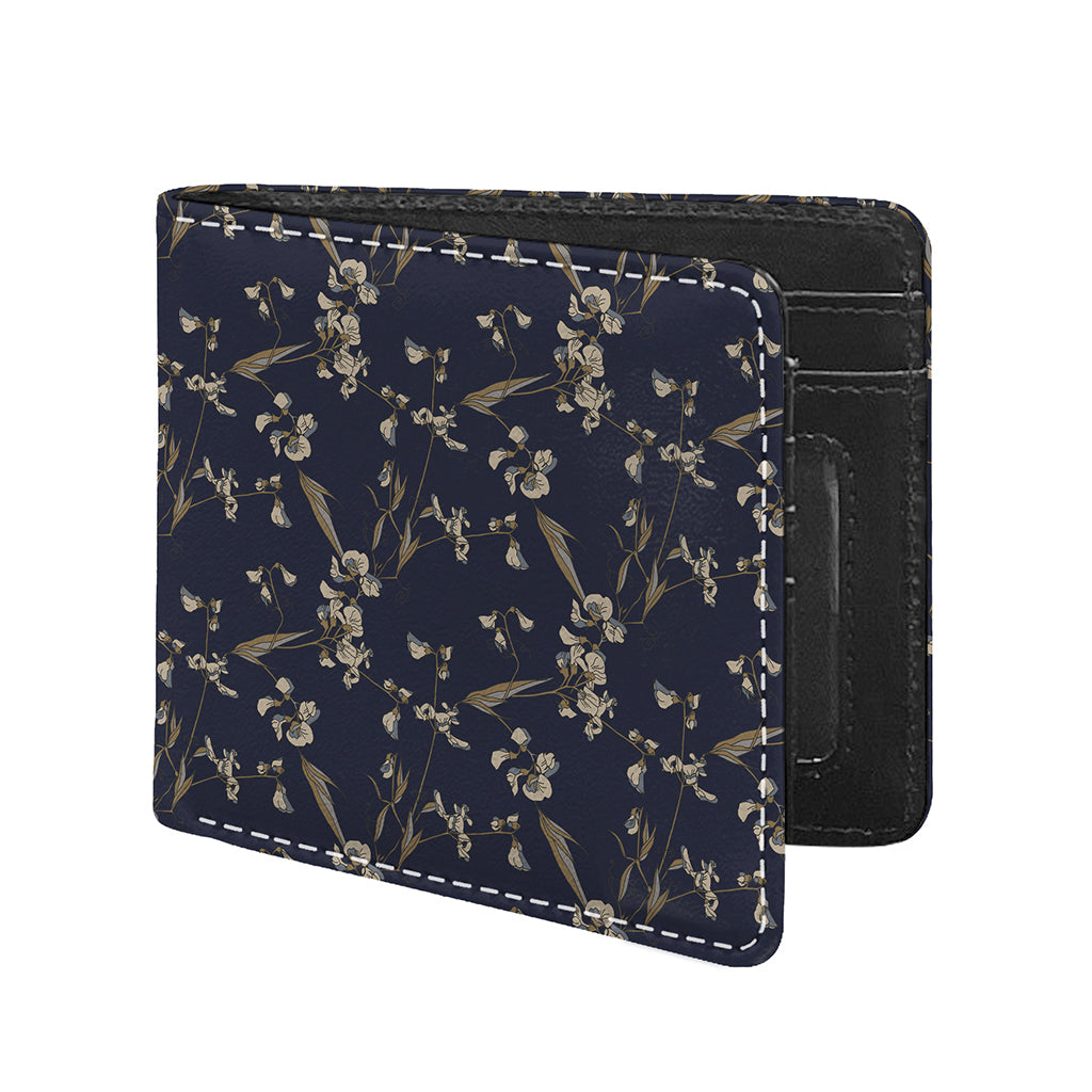 Vintage Sweet Pea Pattern Print Bifold Wallet