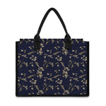 Vintage Sweet Pea Pattern Print Canvas Tote Bag