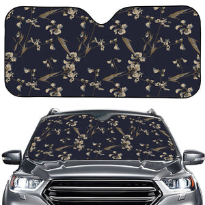 Vintage Sweet Pea Pattern Print Car Windshield Sun Shade