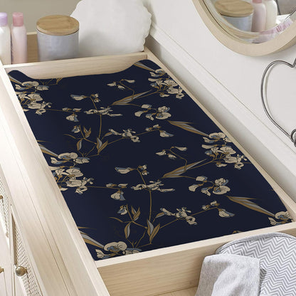 Vintage Sweet Pea Pattern Print Changing Pad Cover