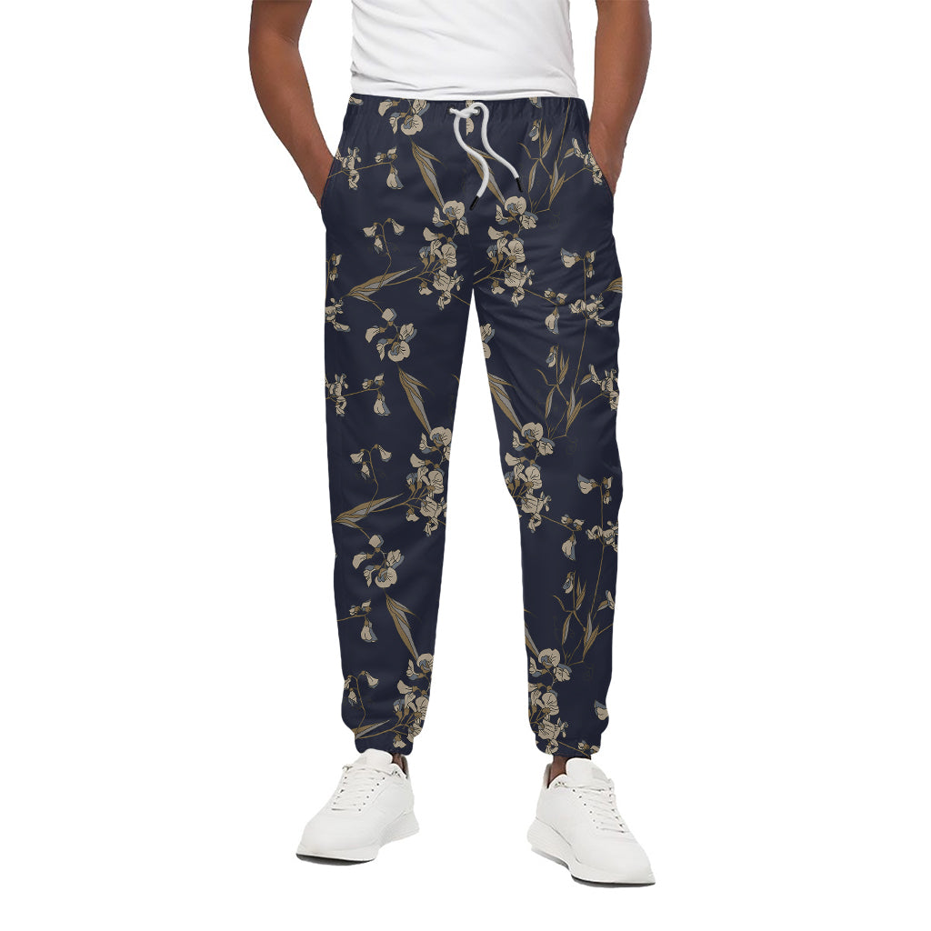 Vintage Sweet Pea Pattern Print Cotton Pants